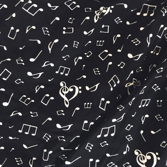 Hot Topic Vintage Black & White Music Note Fit & Flare Dress Size Large - Picture 5 of 11